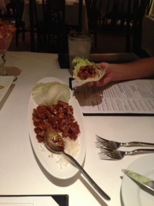 Hoisin Chicken Lettuce Wraps @ Blue Bamboo Asian