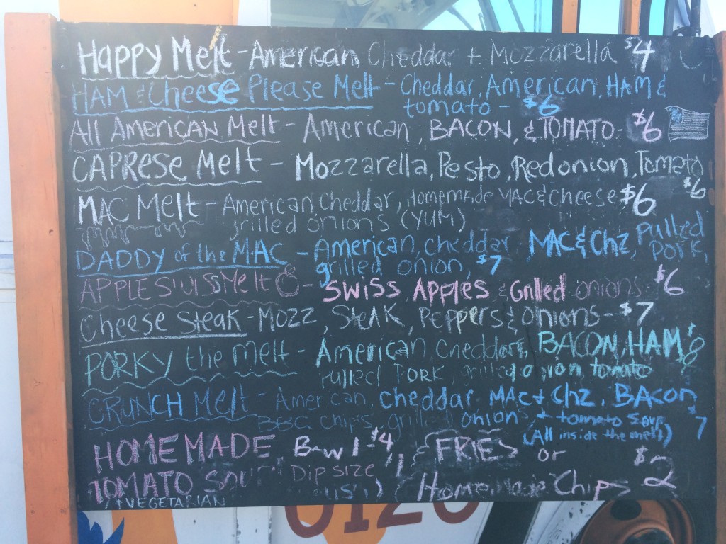 Happy Grilled Cheese Menu