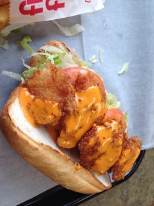 Shrimp Po Boy at Andys Farmers Market Grill