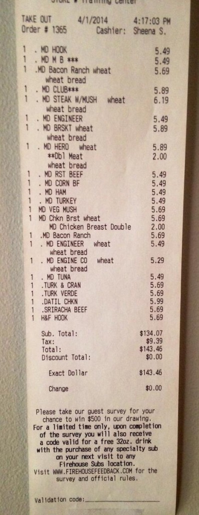 Firehouse Subs - 23 Subs