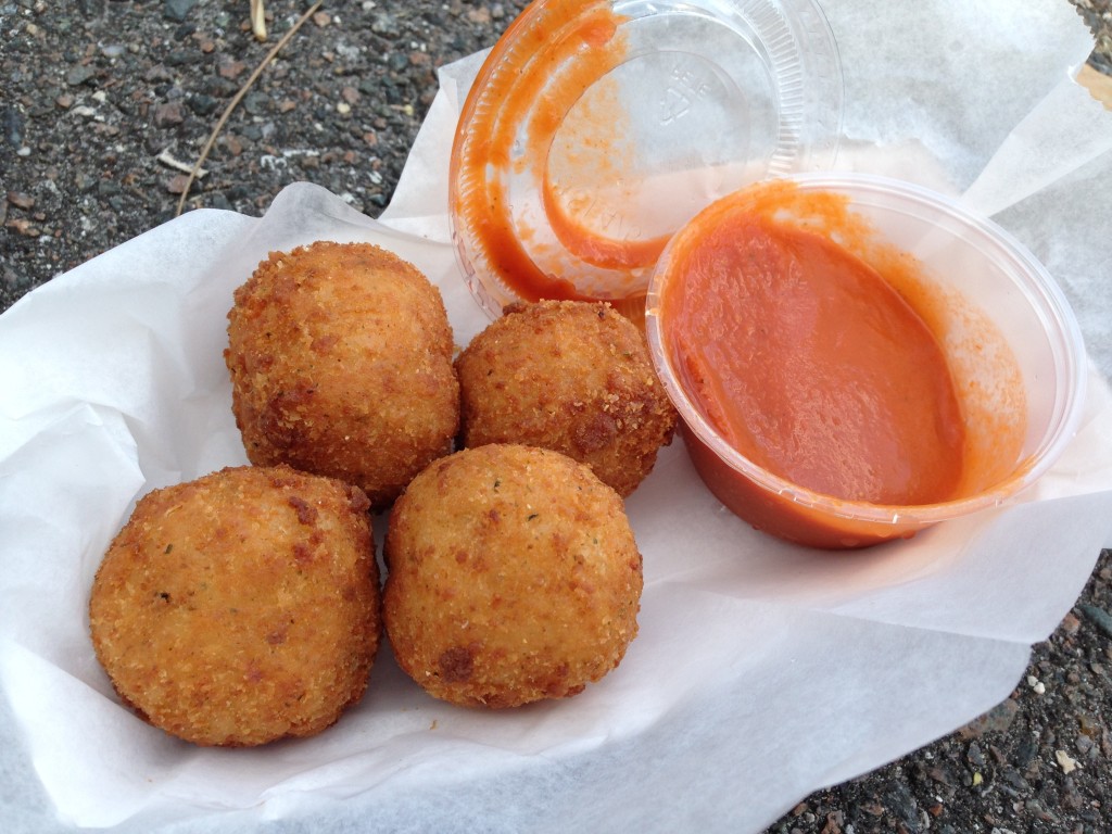 The Cats Meow - Fontina Stuffed Risotto Balls with Marinara