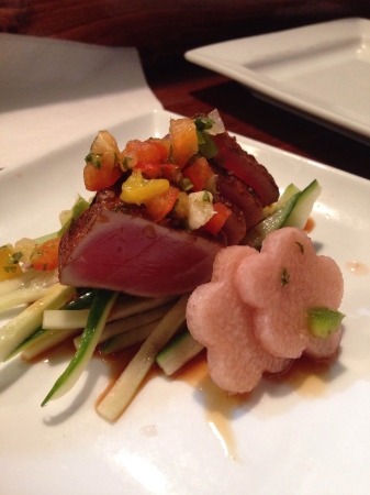NIppers - Jerk seared tuna with pickled jicama