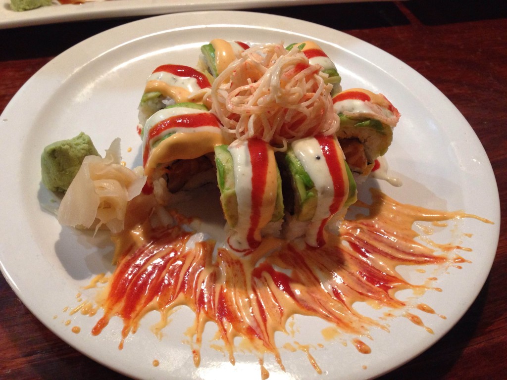 Nippers - Rudys Bad Idea tuna, salmon, yellowtail, sesame-chili oil marinade, roasted jalapeño aioli, spicy mayo, sriracha, avocado, spicy lean salad