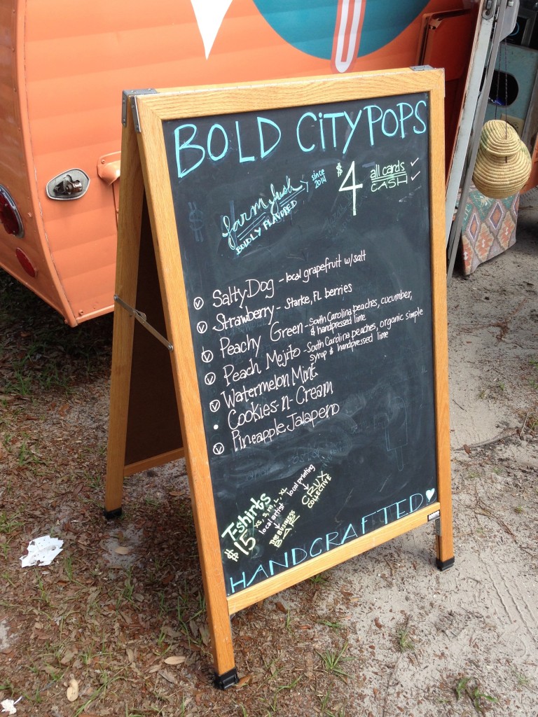 Bold City Pops - Menu