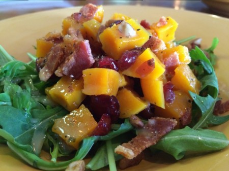 Paddys Brick Oven Pizza - Butternut Squash, Cranberry Pecan Salad with Bacon Vinaigrette