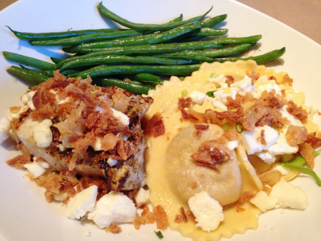 Bonefish Grill - Swordfish with Pumpkin Ravioli