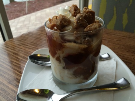 Frequency Restaurant - Peach Melba with Homemade Ice Cream