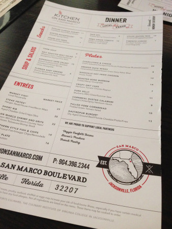 Kitchen On San Marco - Menu