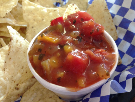 Ohana Shaved Ice - Mango Salsa and Chips