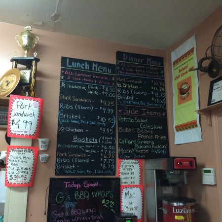 G's Slow Smoked BBQ - Menu