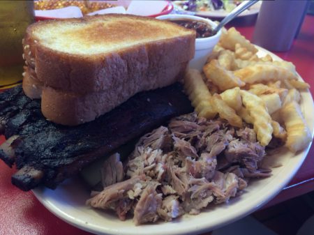 Cotten's - Rib and Pork Plate